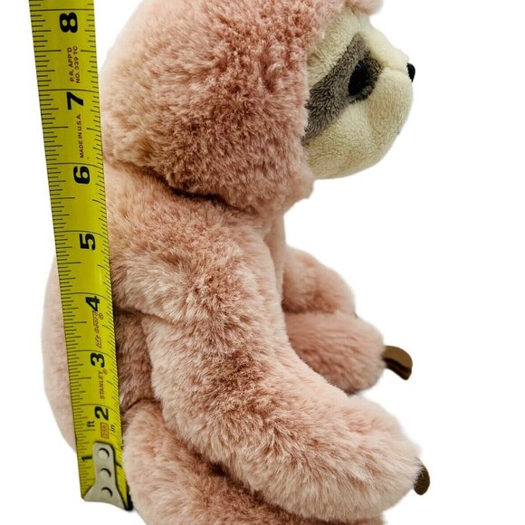 Douglas Cuddle Toys Pokie Sloth Softie Plush Stuffed Animal Rose Gold Pink 9 in - Picture 10 of 10